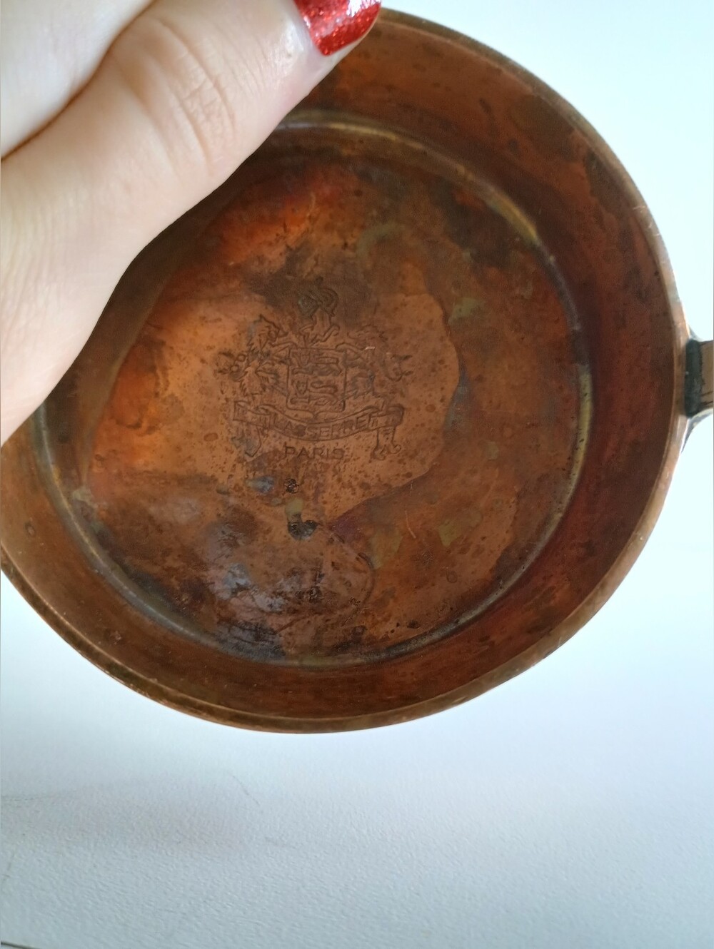 3" Restaurant Lasserre Paris Souvenir Copper Pan - Picture 2 of 9